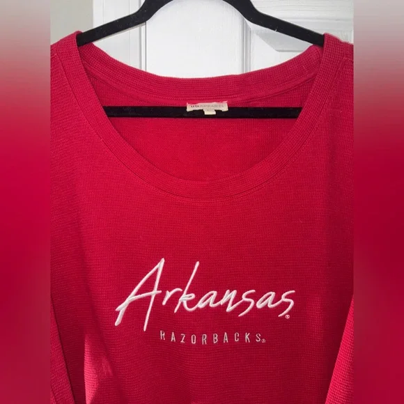 Women's Red Arkansas Razorbacks Long Sleeve Top - Picture 4 of 7